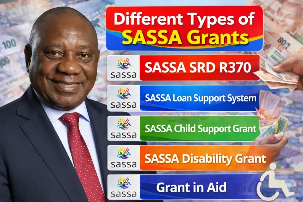 SRD R350 & R370 Status Check 5 Types of SASSA Grant Image