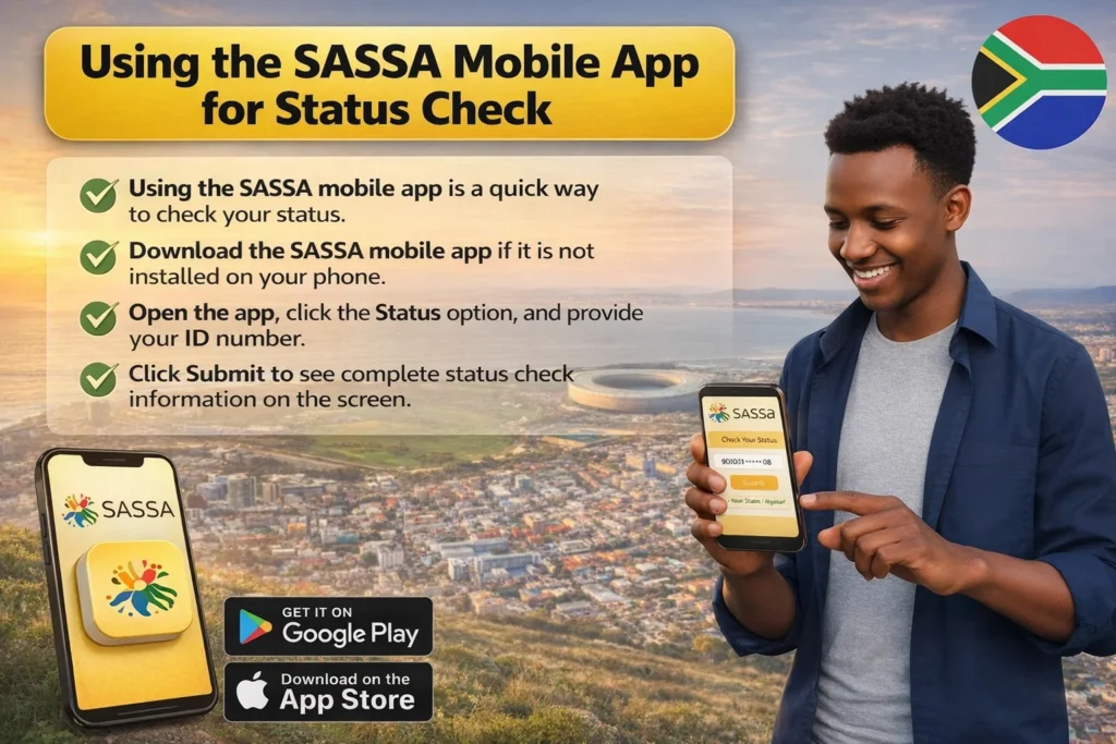 SRD R350 & R370 Status Check 3 SASSA Mobile App Image