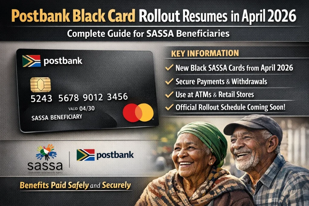 Postbank Black Card Rollout Resumes in April 2026: Complete Guide for SASSA Beneficiaries 2 Postbank Black Card Rollout 2026