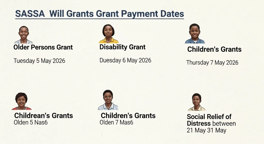 SASSA Announces Grant Payment Dates for May 2026 — Full Schedule, Updated Amounts, and What Every Beneficiary Must Know 2 SASSA Grant Payment Dates for May 2026