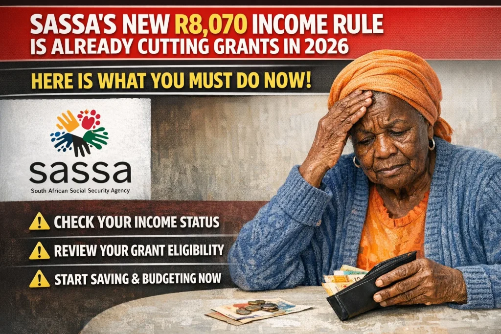 SASSA's New R8,070 Income Rule Is Already Cutting Grants in 2026: Here Is What You Must Do Now 2 SASSA R8070 income rule 2026